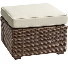 COCOA WICKER LOUNGE FURNITURE - OTTOMAN
